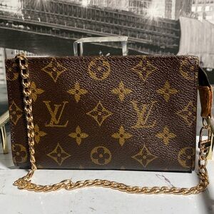 Authentic Louis Vuitton Monogram Cosmetic Accessories Pouch